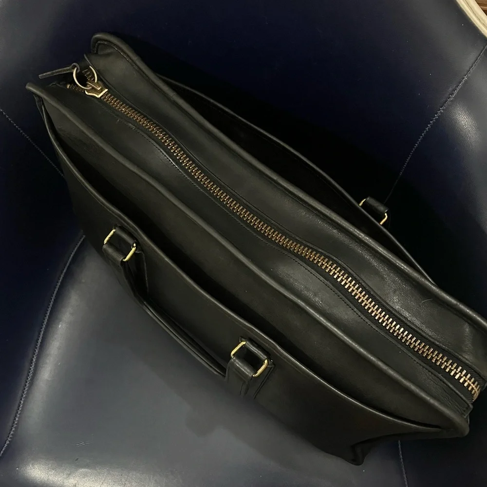 Vintage Coach Embassy Briefcase 5090 Black Leather Laptop Portfolio Bag USA